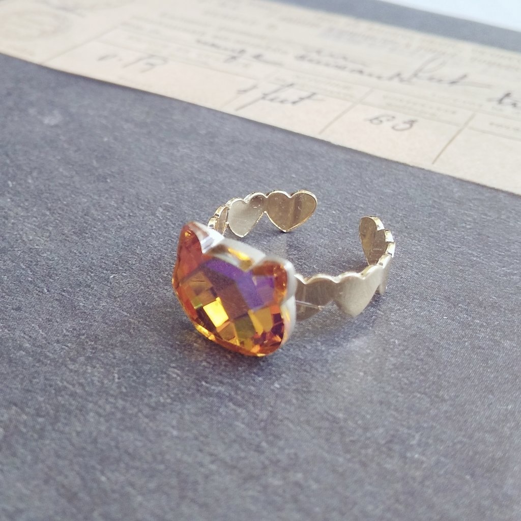 【再販】ガラスねこリング