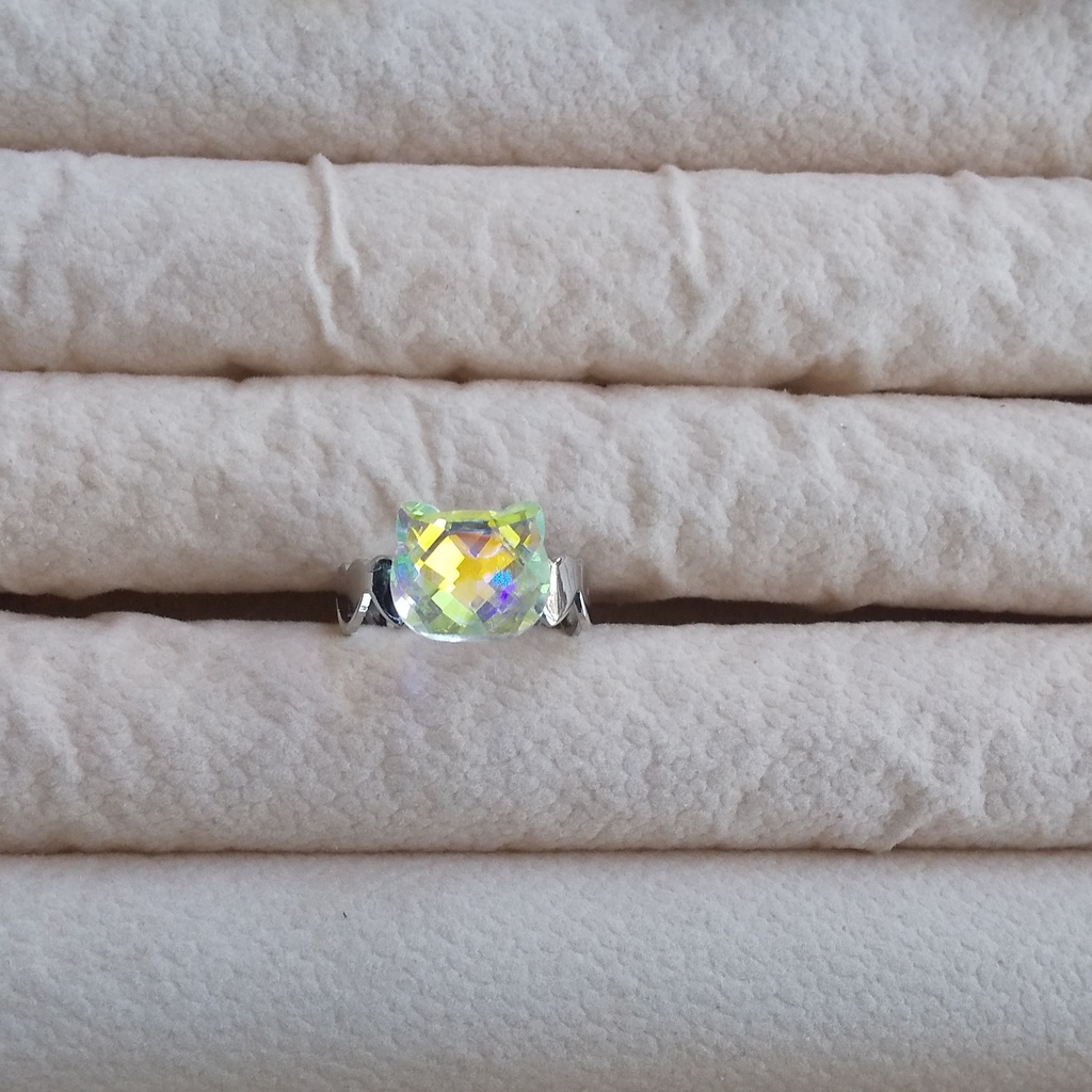 【再販】ガラスねこリング