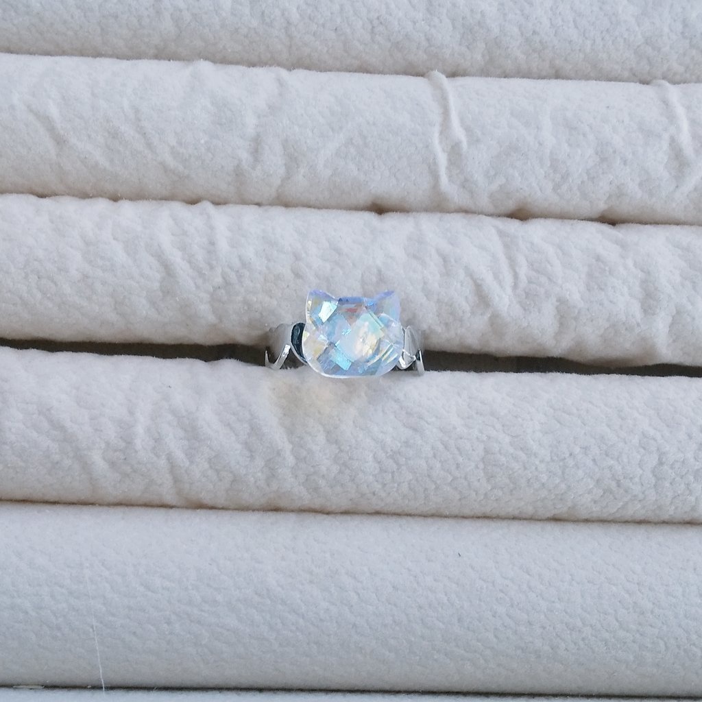 【再販】ガラスねこリング