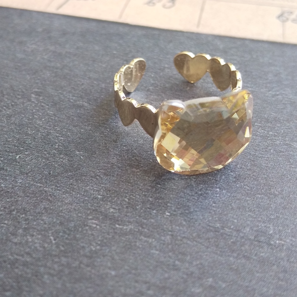 【再販】ガラスねこリング