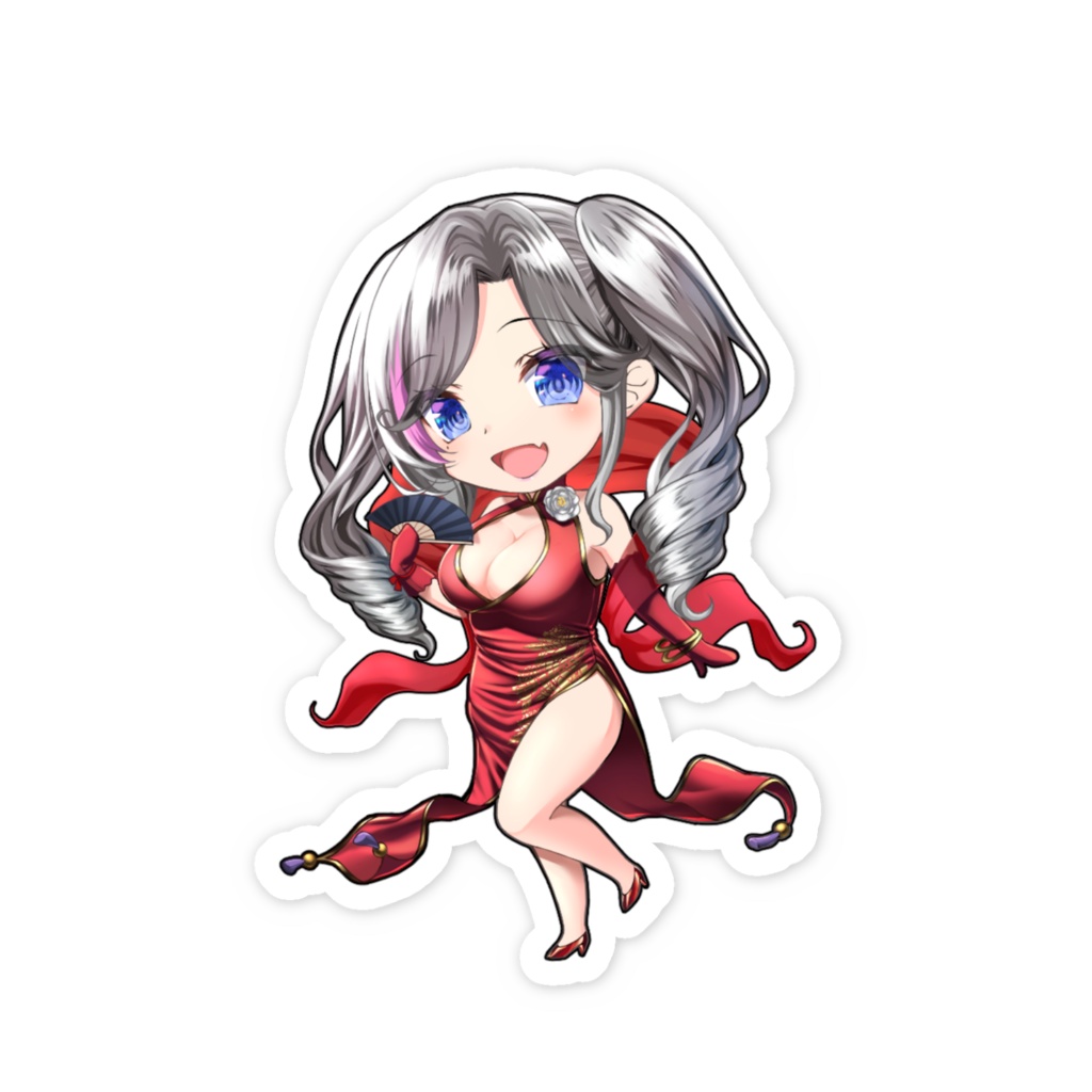 チャイナステッカー 赤