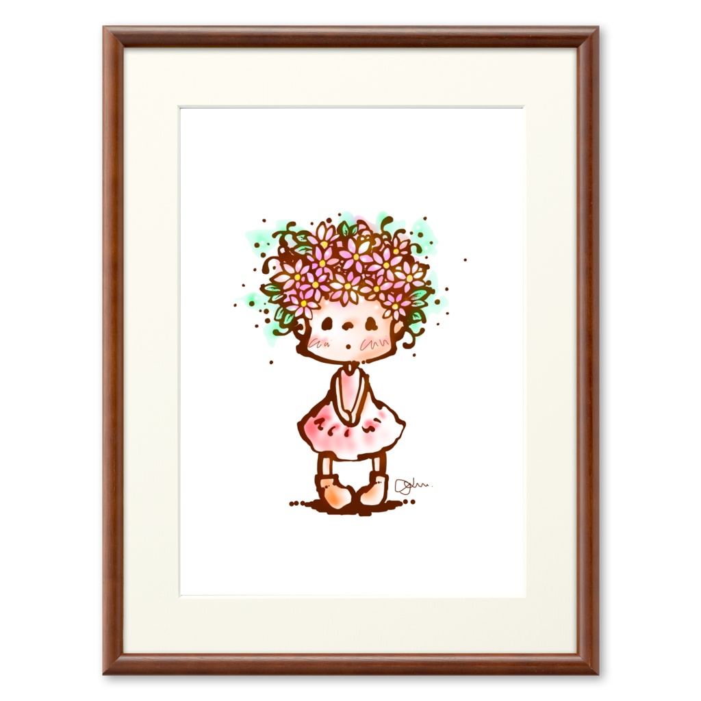 「クセっ毛は花。」複製画