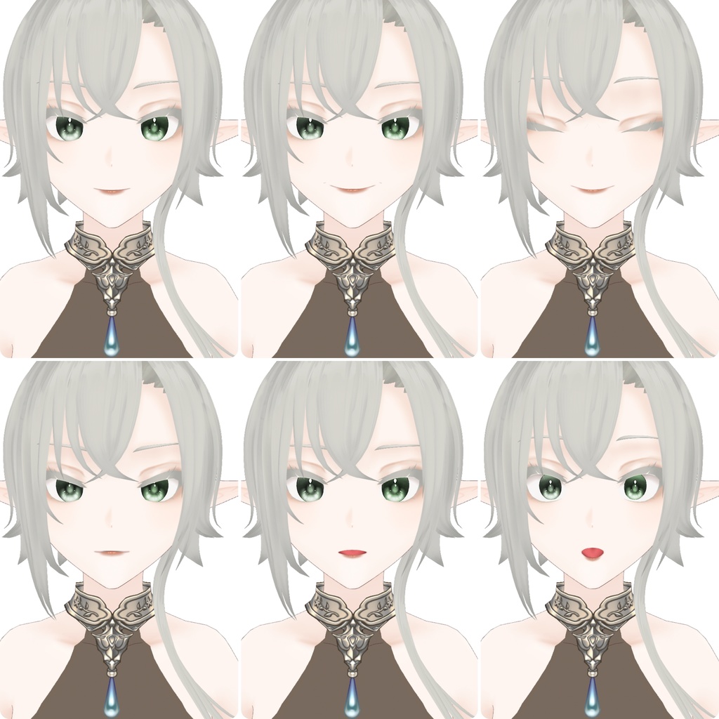 【Vroid製3Dモデル】ELFIN エルフィン【着せ替え用データ付き】