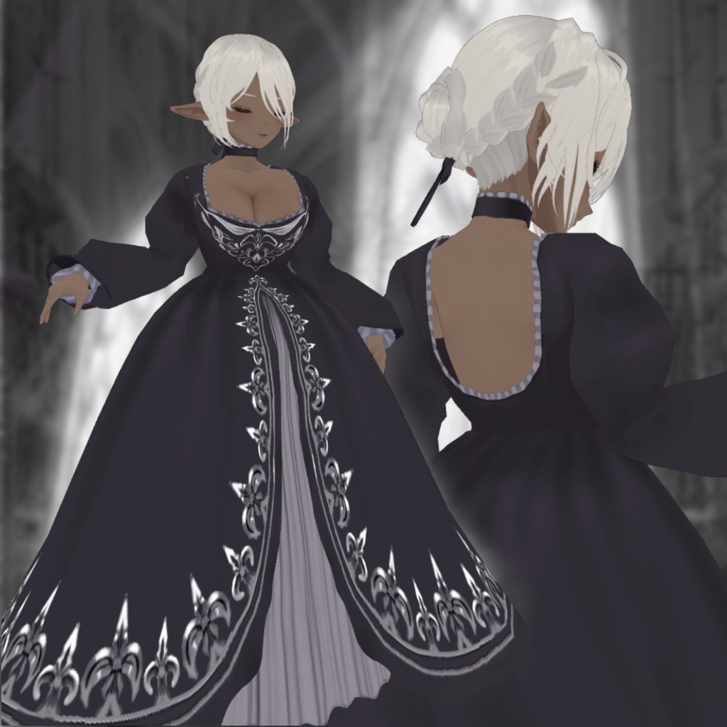 【Vroid正式版】ヴィクトリアンドレス【服テクスチャ】