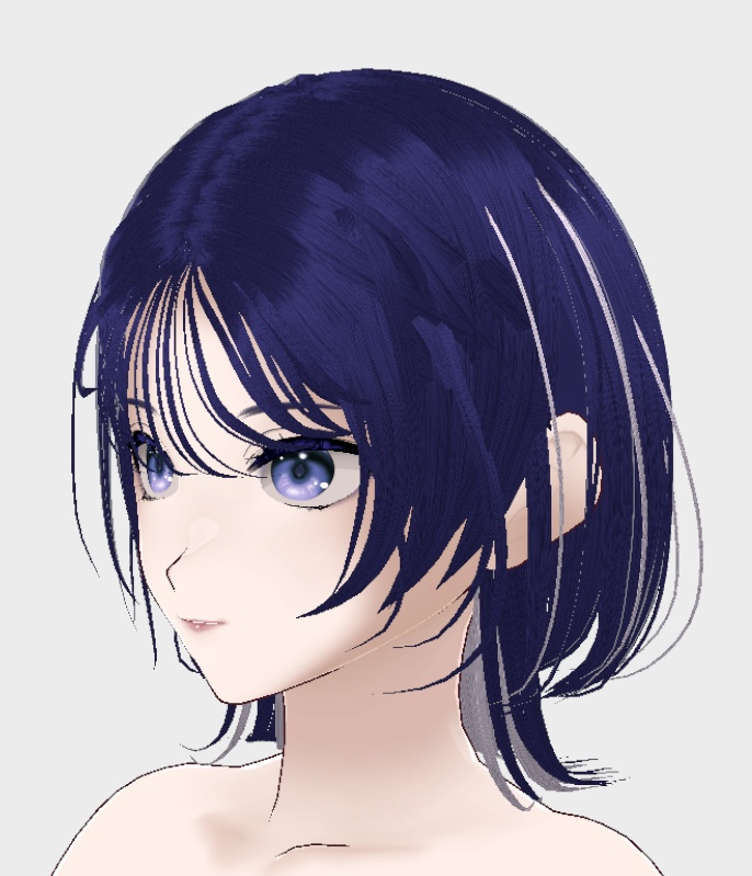 【vroid正式版ヘア】ダウナーウルフヘア【モデル付属あり】