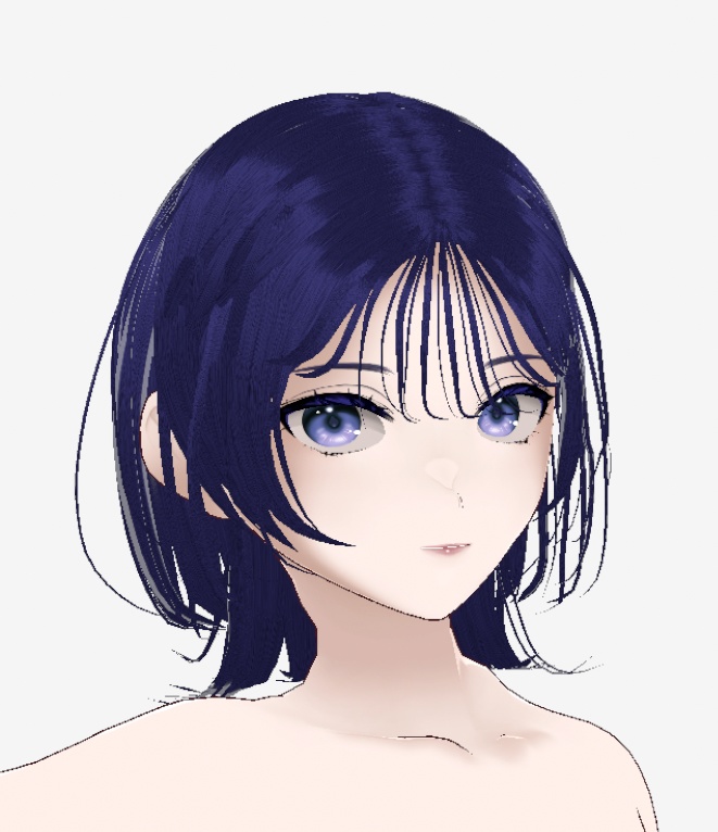 【vroid正式版ヘア】ダウナーウルフヘア【モデル付属あり】