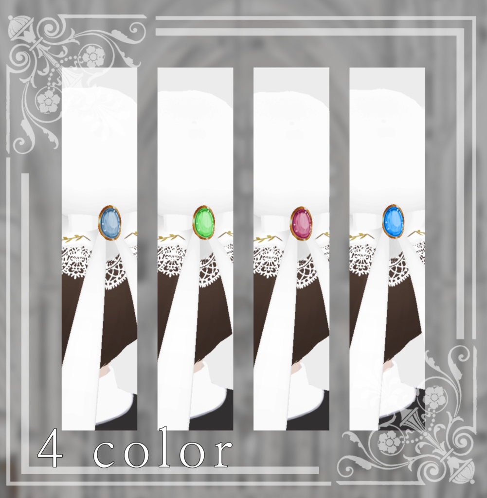 【Vroid】フリル&レースドレスキャップ【メイドさんにも!】