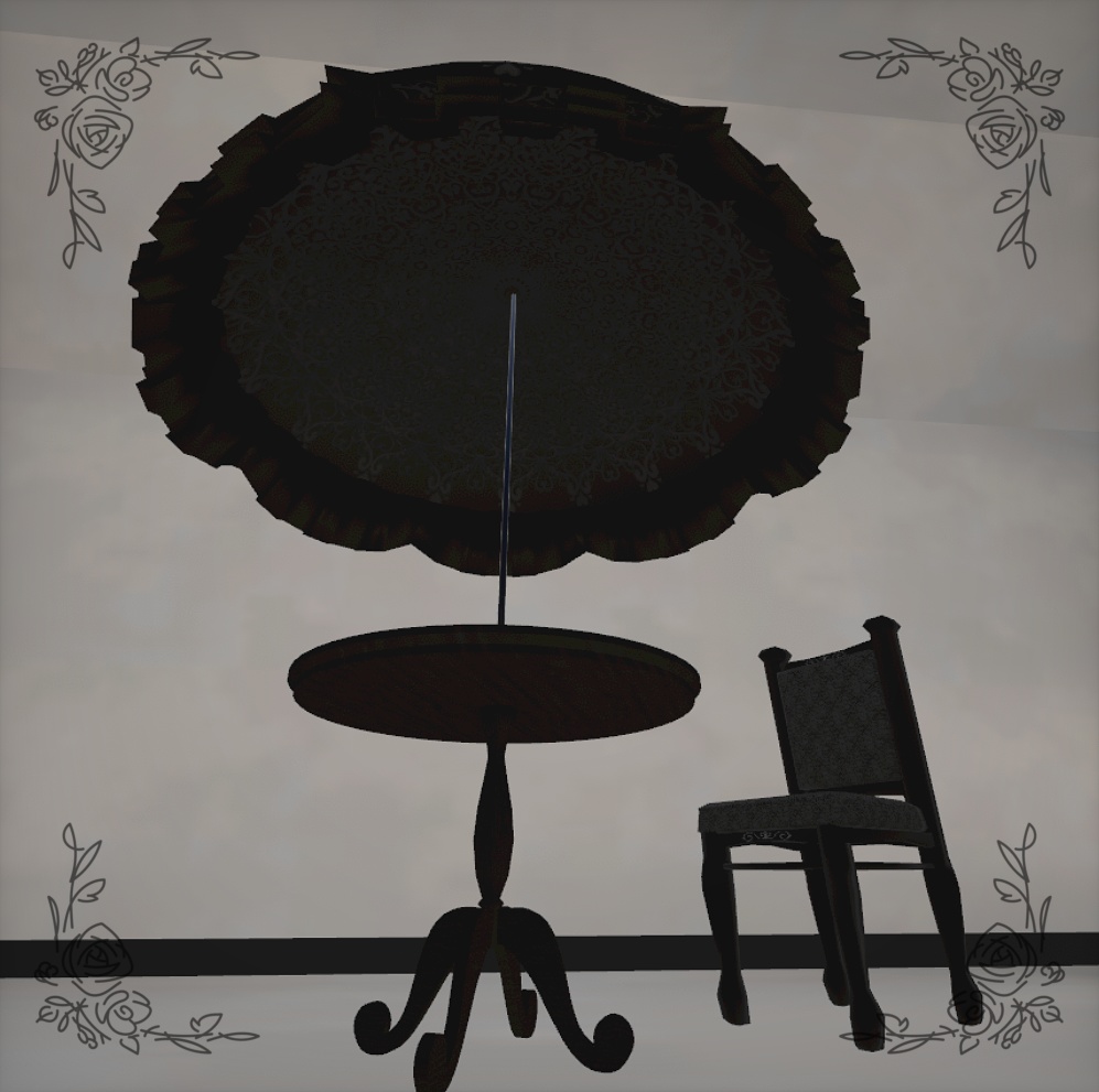 【3D家具】クラシカルなティーテーブル