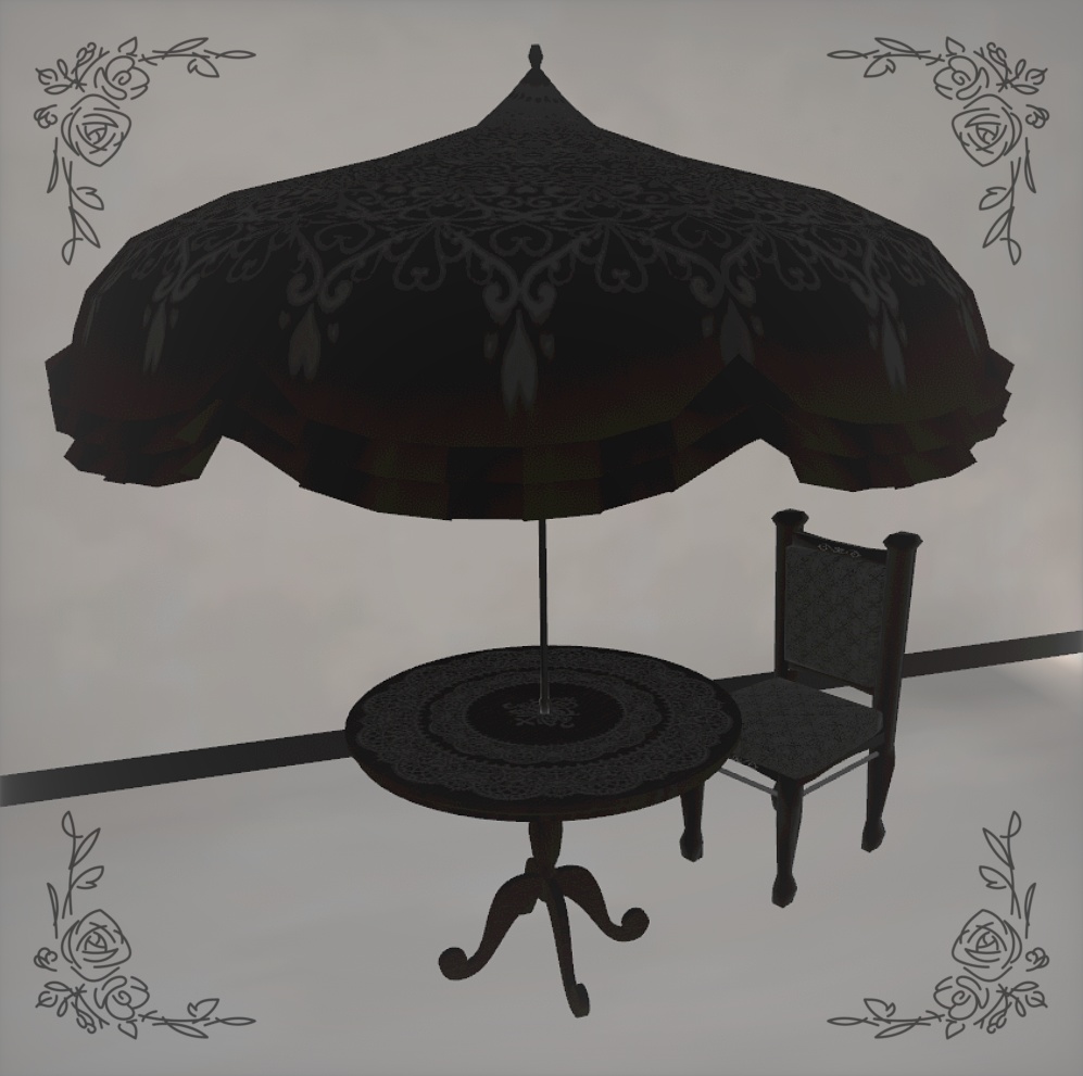 【3D家具】クラシカルなティーテーブル