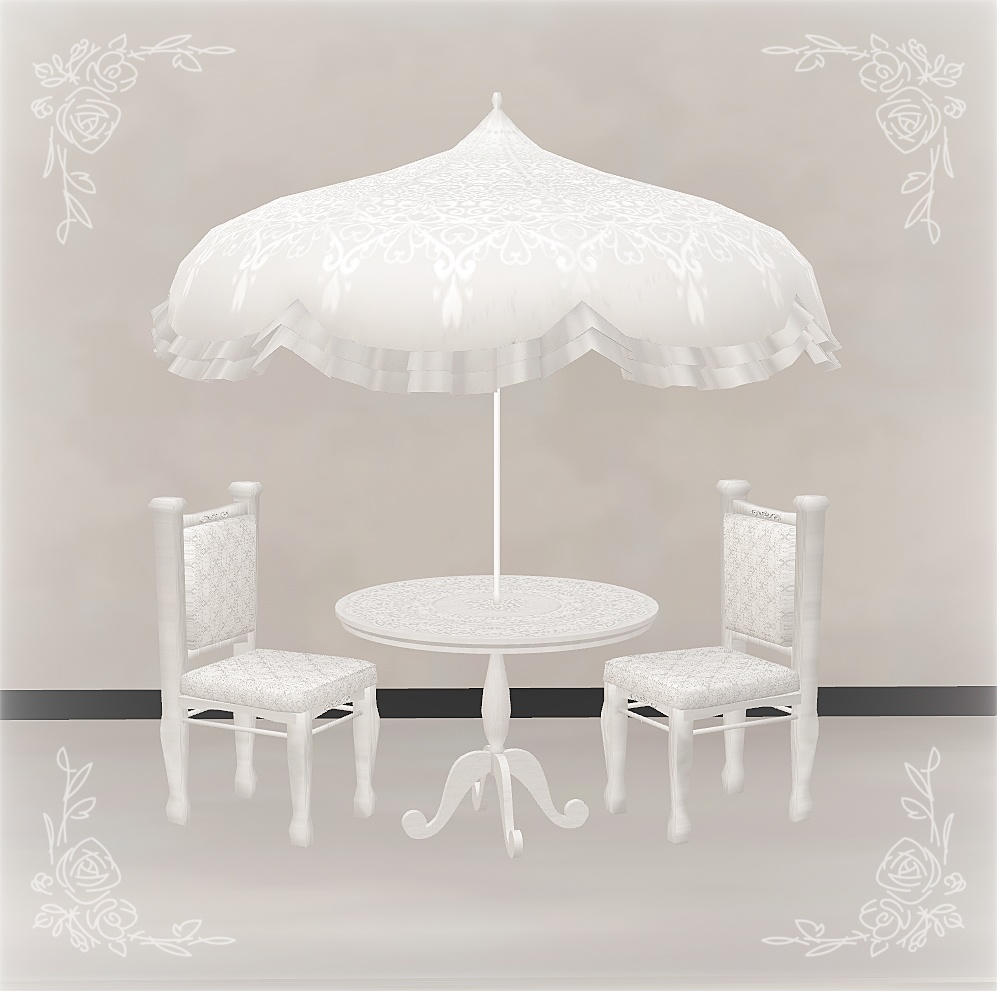 【3D家具】クラシカルなティーテーブル