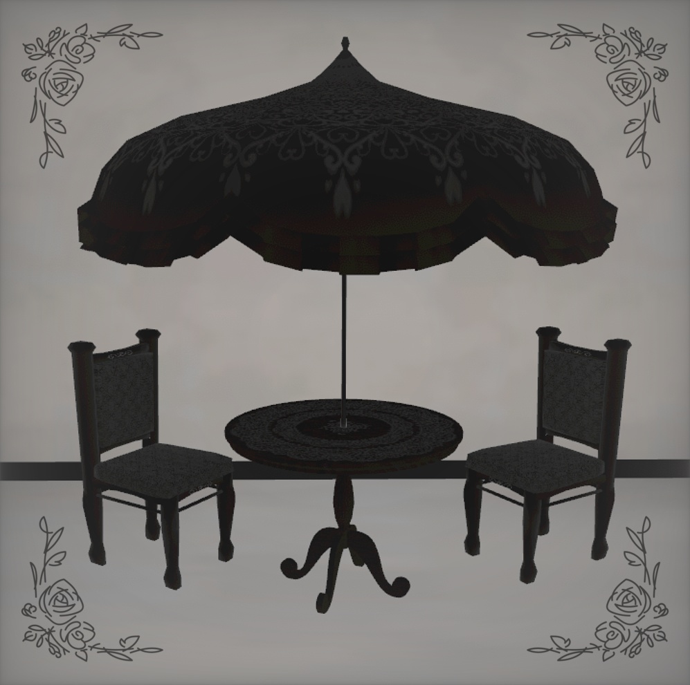 【3D家具】クラシカルなティーテーブル