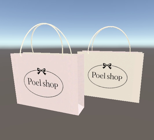 【改変・商用OK】ガーリーなショッパー🎀 -3Dモデル