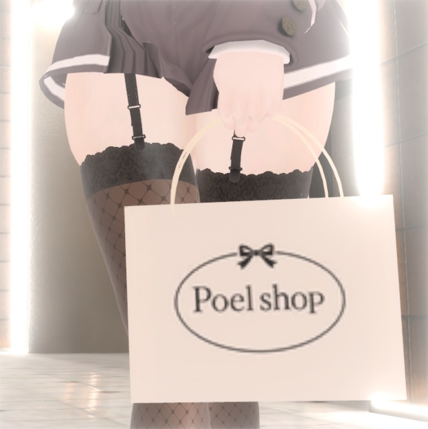 【改変・商用OK】ガーリーなショッパー🎀 -3Dモデル