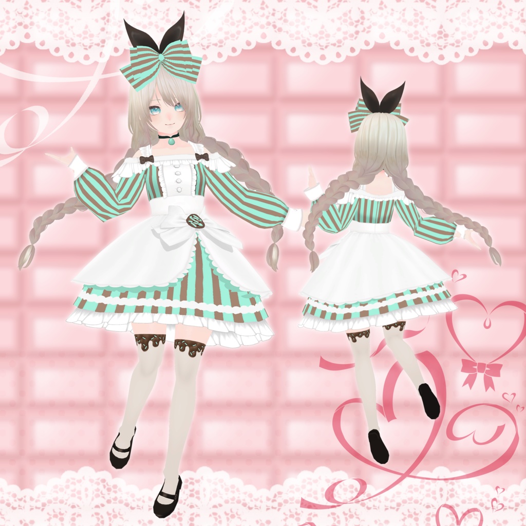 【バレンタインに♪】クラシカルスイートドレス【Vroid衣装 ロリィタ】