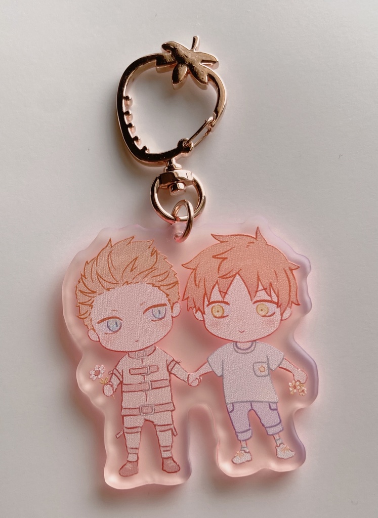 アクリルキーホルダー(ホワイト/ピンク)