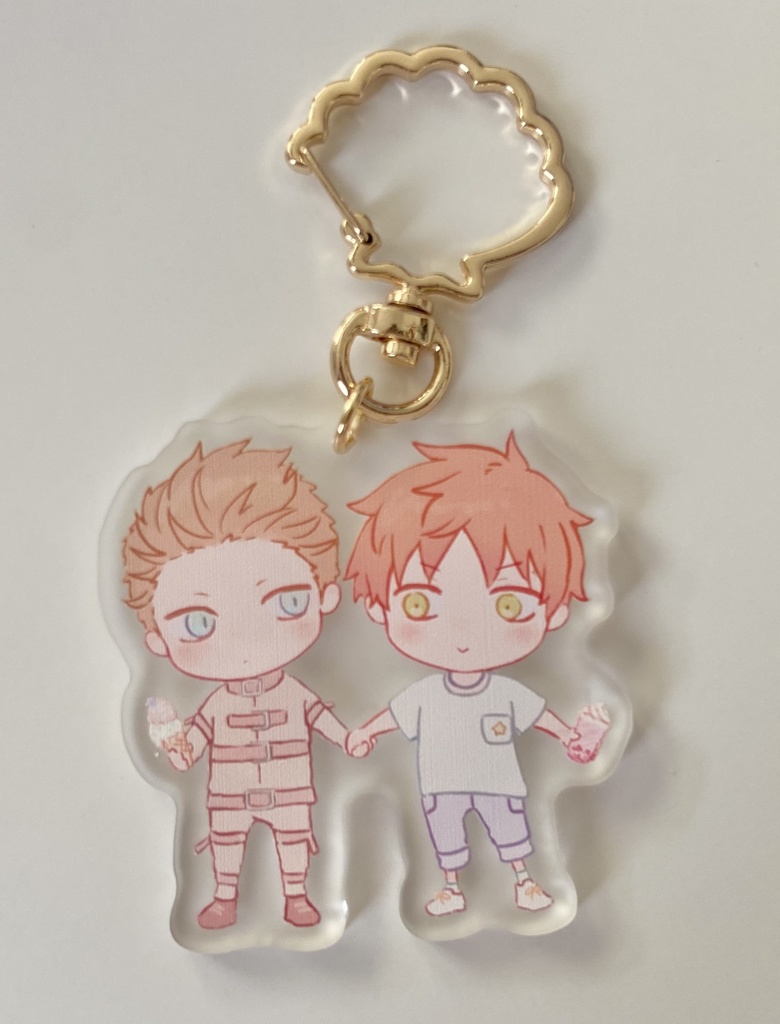 アクリルキーホルダー(ホワイト/ピンク)