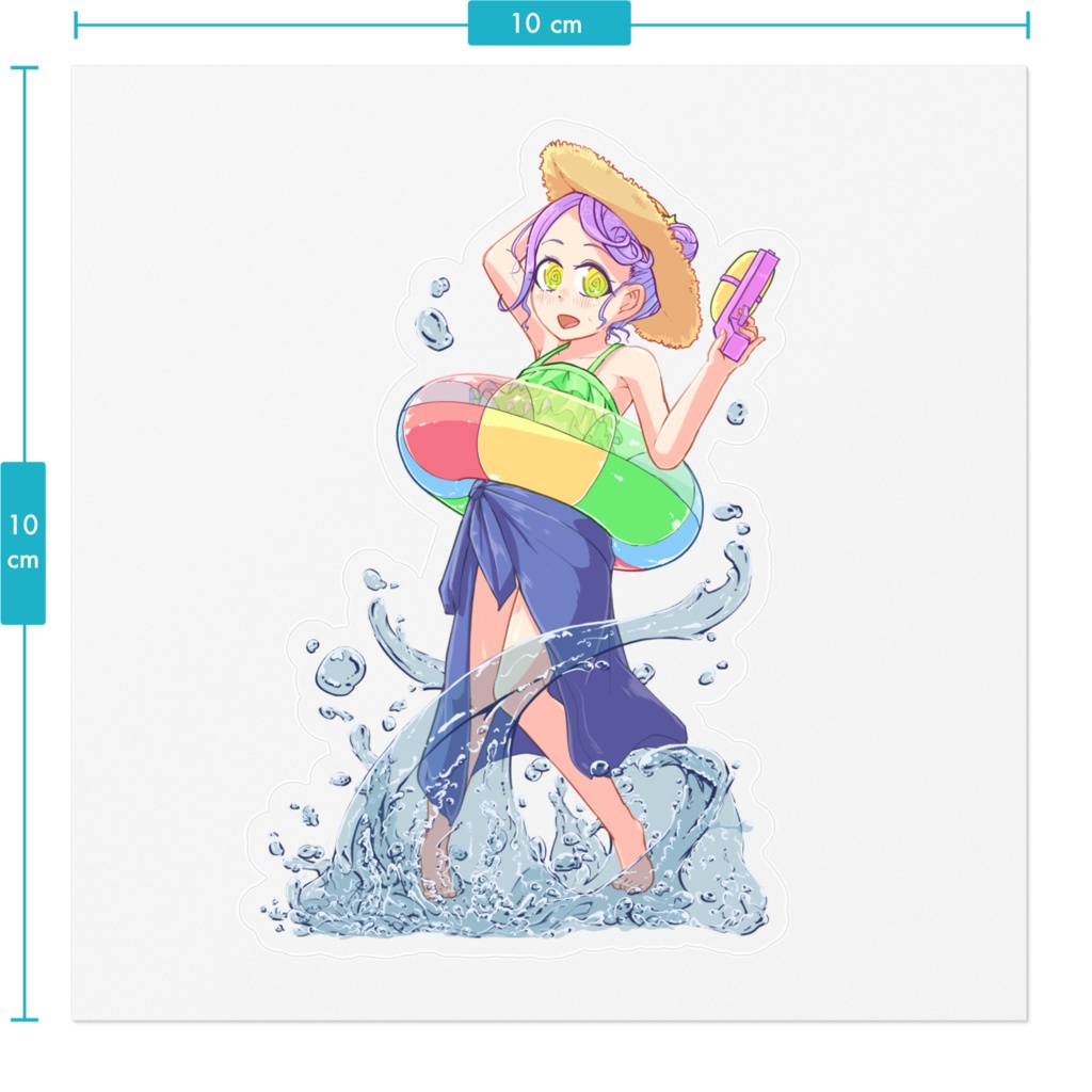 水着ぽんこステッカー8種