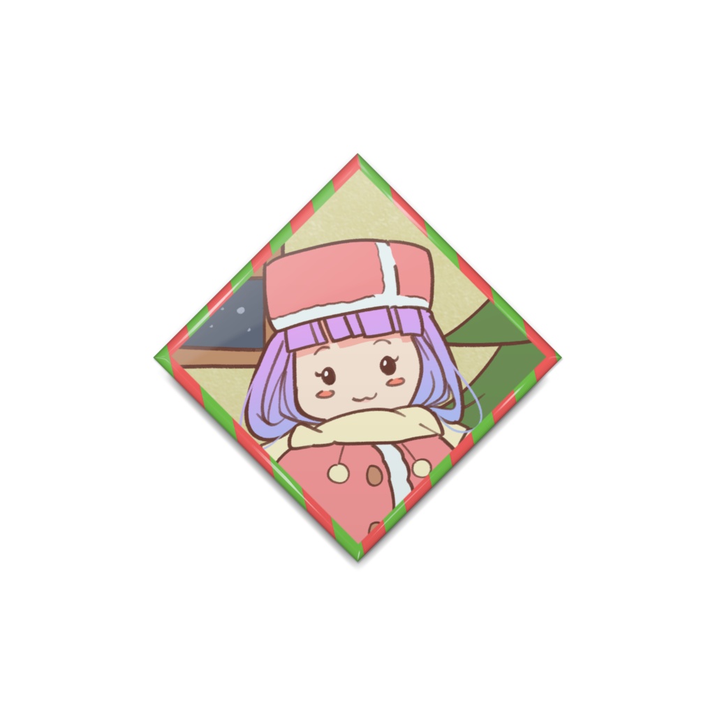 クリスマスぽんこ缶バッジ