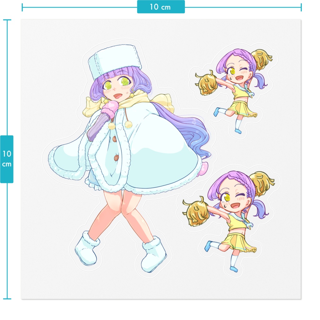 冬衣装ぽんこステッカー