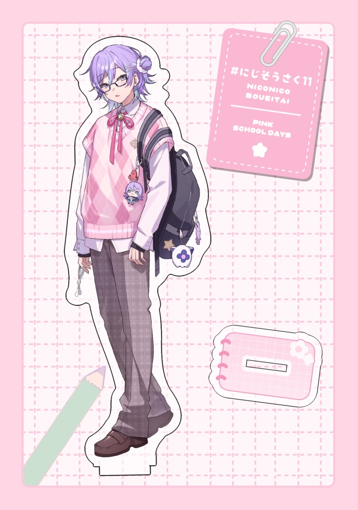 ピンク制服アクリルスタンド / 星導ショウver