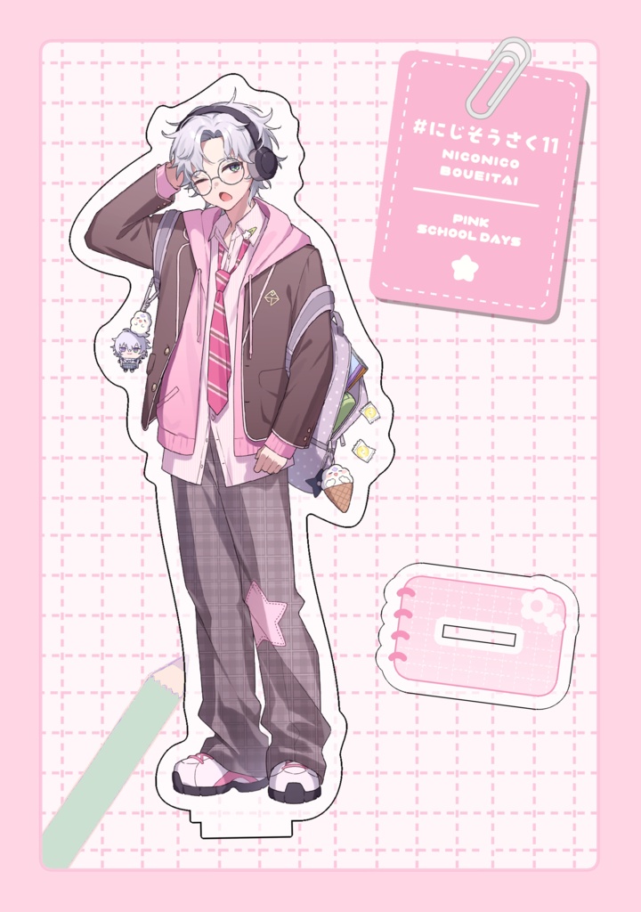ピンク制服アクリルスタンド / 叢雲カゲツver