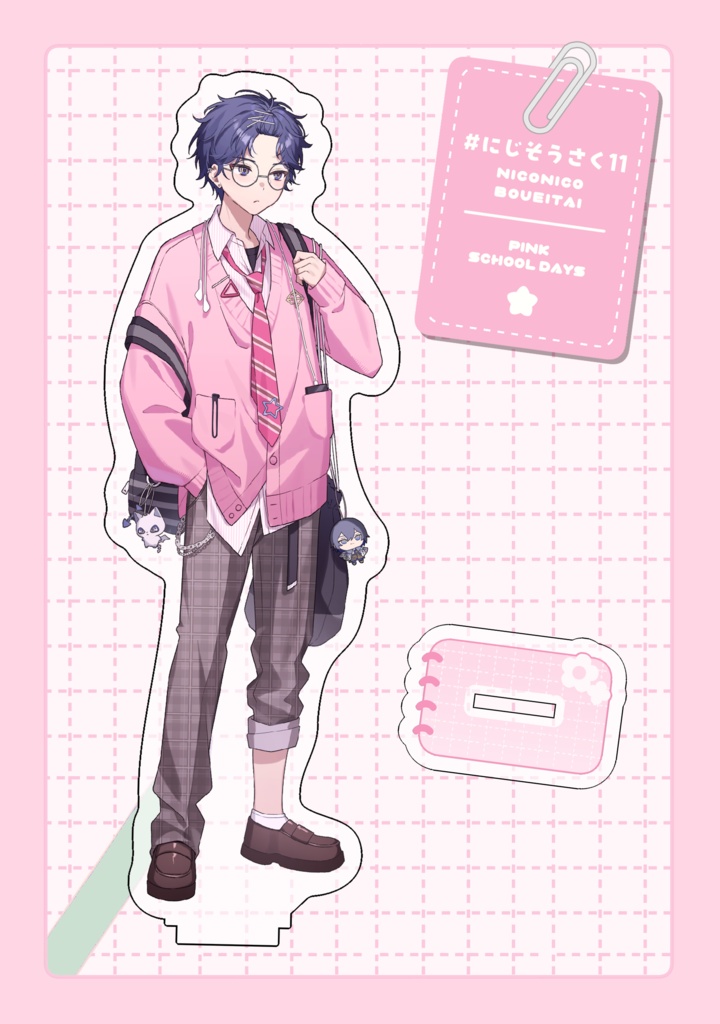 ピンク制服アクリルスタンド / 小柳ロウver