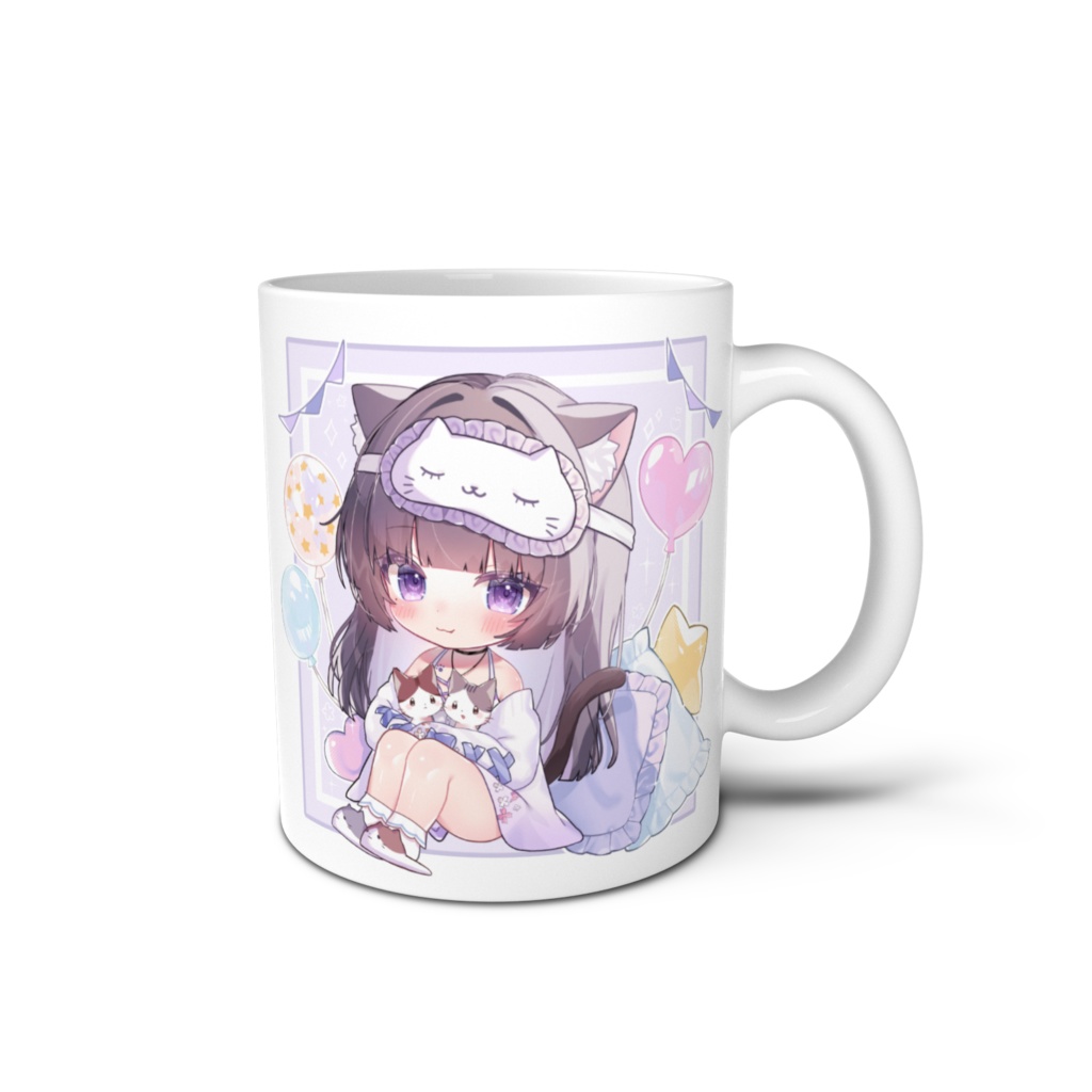 【2周年記念🎉】紗猫にあ🐾🔮 お祝い🎂マグカップ2024(直径 8 cm / 高さ 9.5 cm)