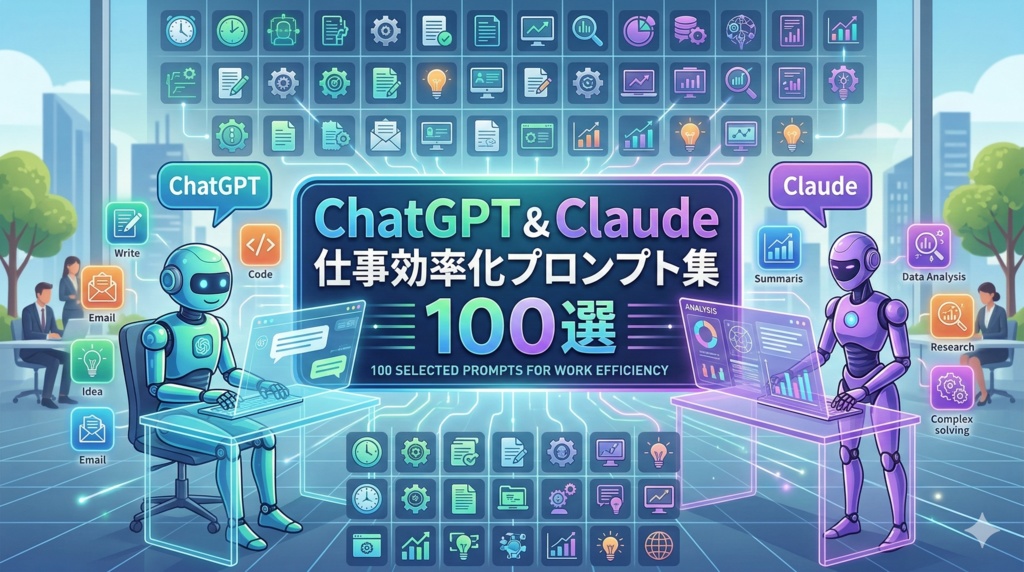 【2026年最新】ChatGPT & Claude 仕事効率化プロンプト集 100選｜コピペで即使える