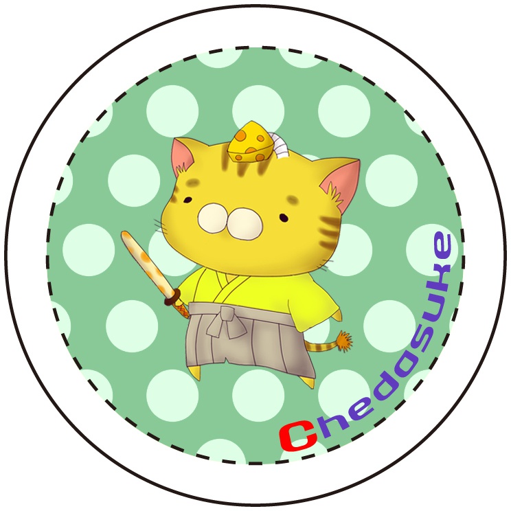 【半額】チェダすけ缶バッジ(3つセット)