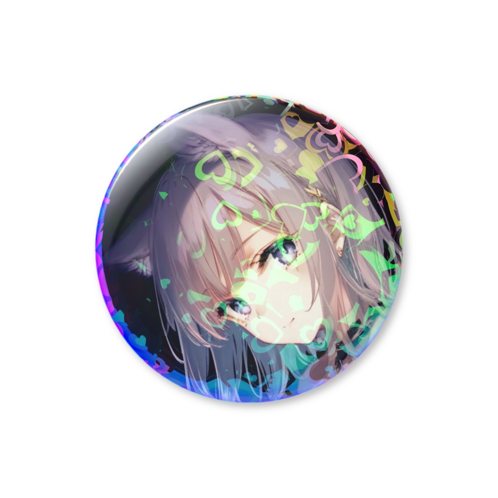 しらたまるいホログラム缶バッジ