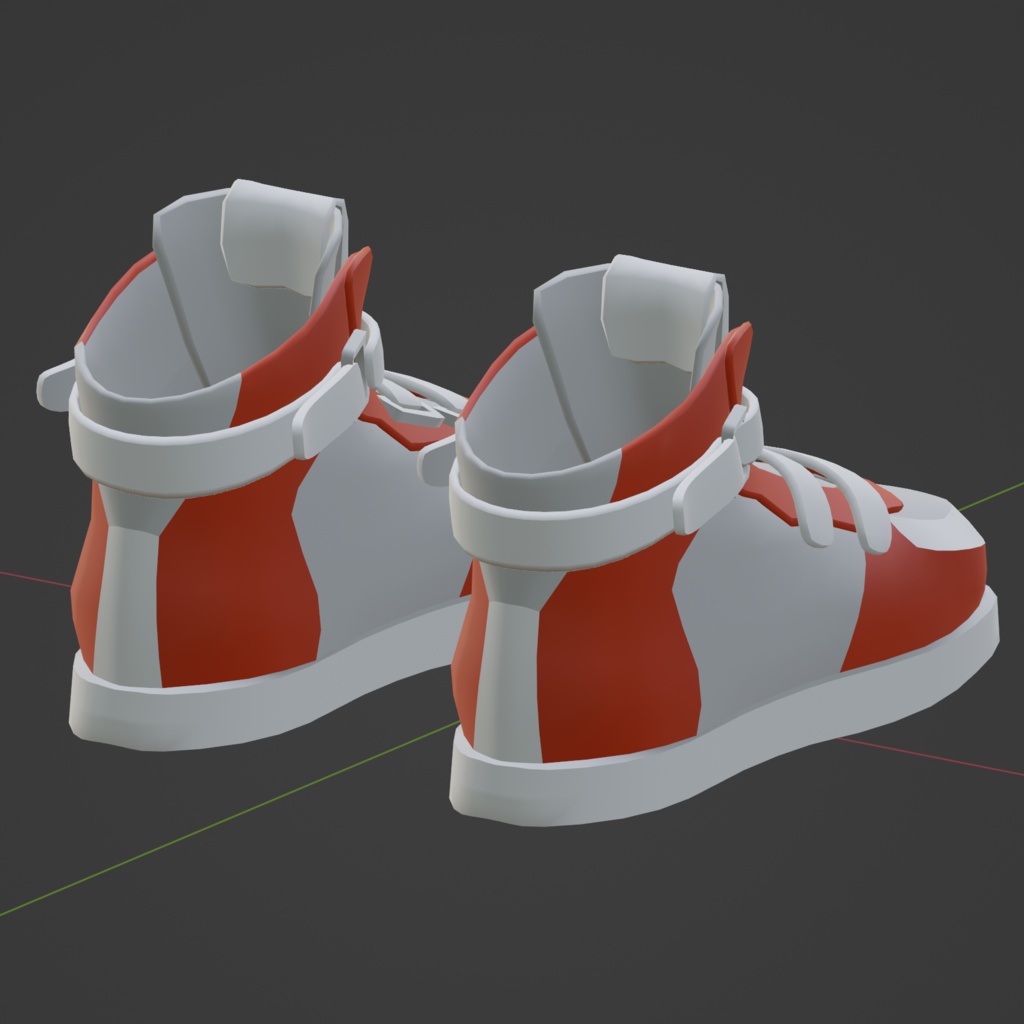 オリジナル3Dモデル『スニーカー』のblendファイルとテクスチャ5枚