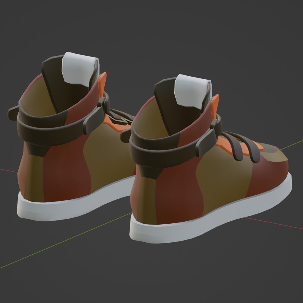 オリジナル3Dモデル『スニーカー』のblendファイルとテクスチャ5枚