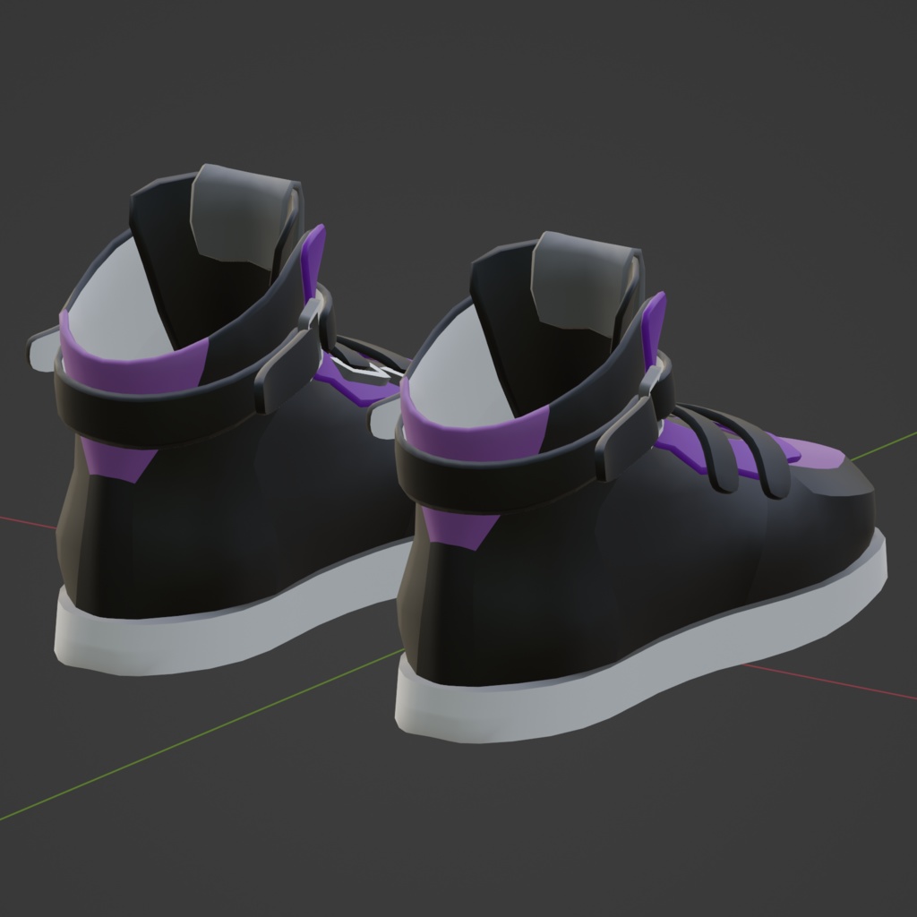 オリジナル3Dモデル『スニーカー』のblendファイルとテクスチャ5枚