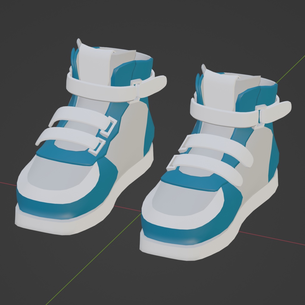 オリジナル3Dモデル『スニーカー』のblendファイルとテクスチャ5枚