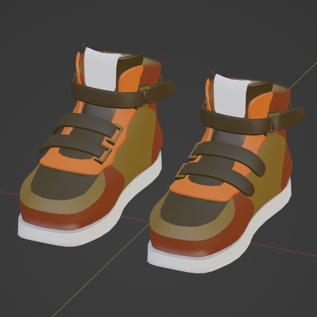オリジナル3Dモデル『スニーカー』のblendファイルとテクスチャ5枚
