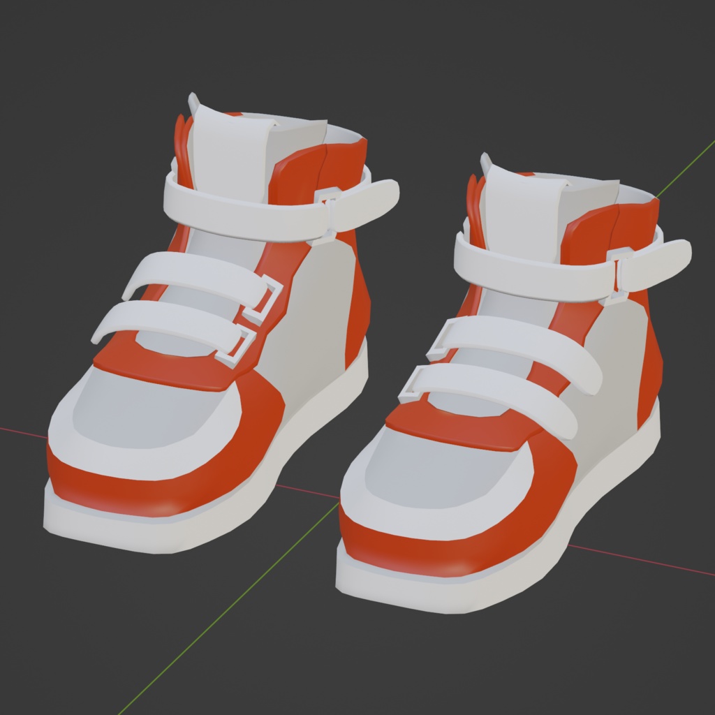 オリジナル3Dモデル『スニーカー』のblendファイルとテクスチャ5枚