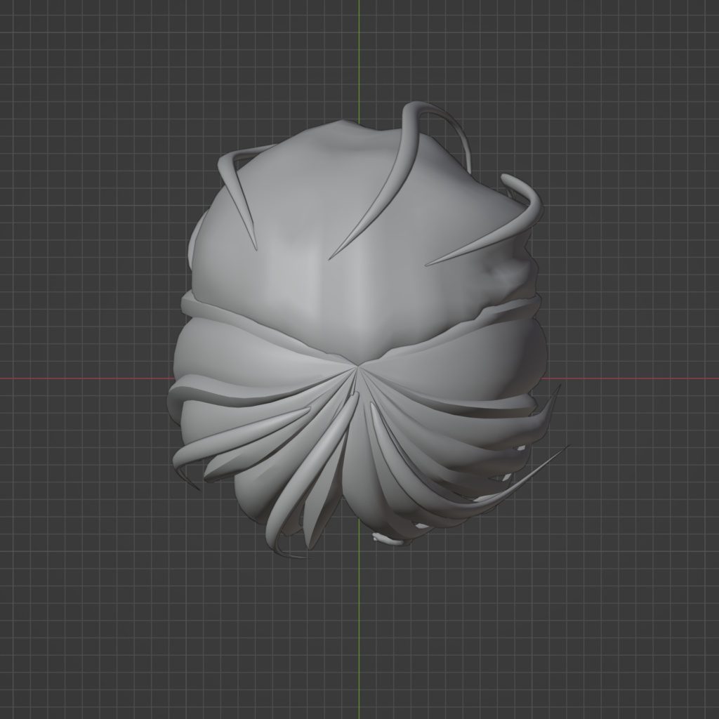 オリジナル3Dモデル『三つ編み』blendファイル