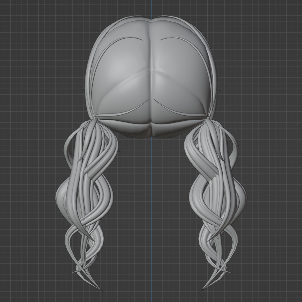 オリジナル3Dモデル『ツインテール①』blendファイル