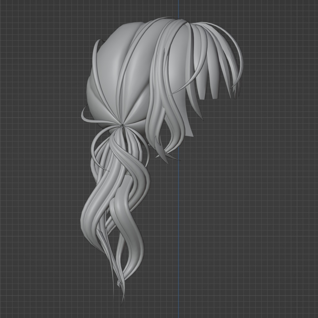 オリジナル3Dモデル『ツインテール①』blendファイル