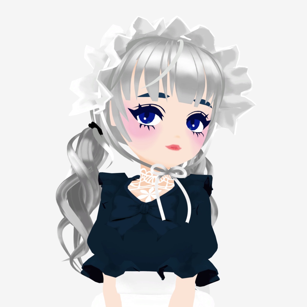 オリジナル3Dモデル『ツインテール①』blendファイル