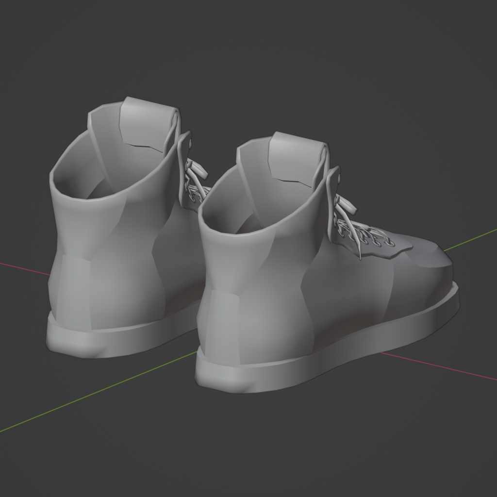 オリジナル3Dモデル『シューレーススニーカー』のblendファイルとテクスチャ6枚