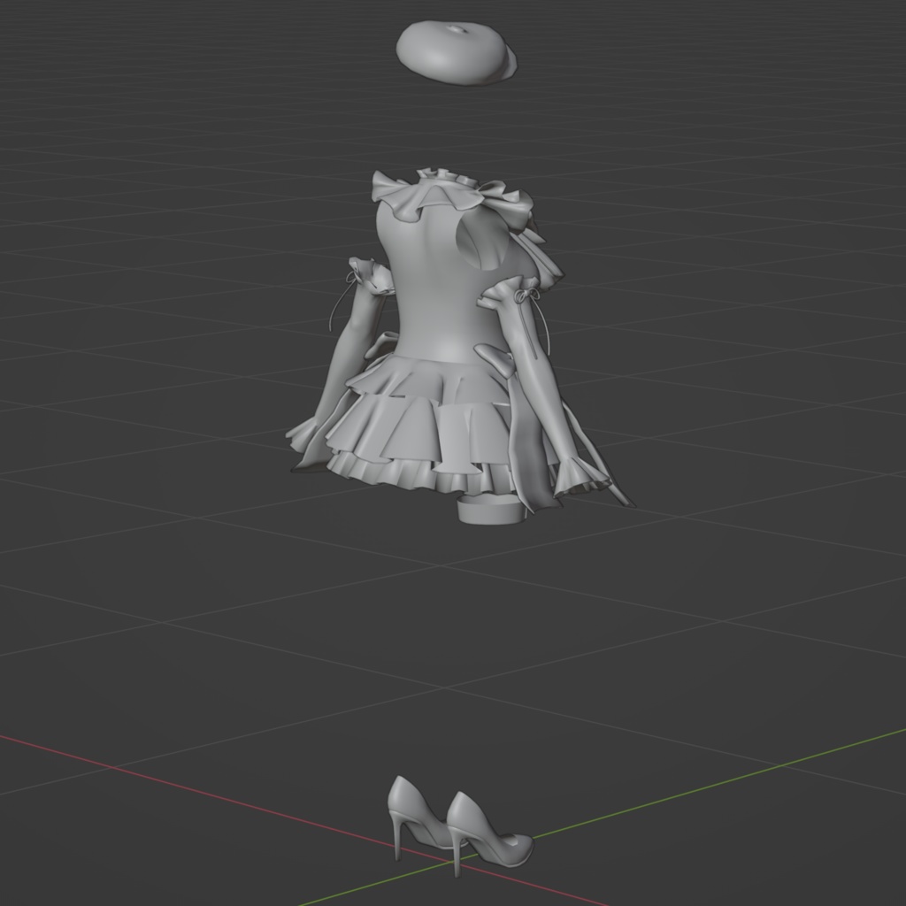 オリジナル3Dモデル『AZUKIのコスチューム』blendファイル