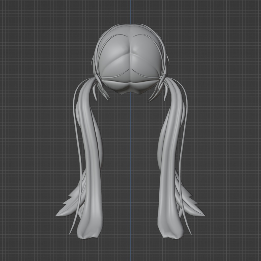 オリジナル3Dモデル『ツインテール②』blendファイル