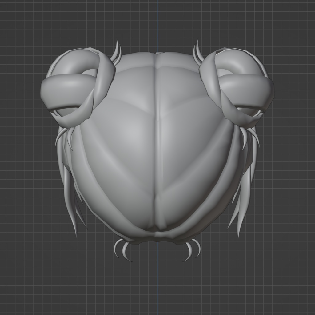 オリジナル3Dモデル『お団子ヘア』blendファイル