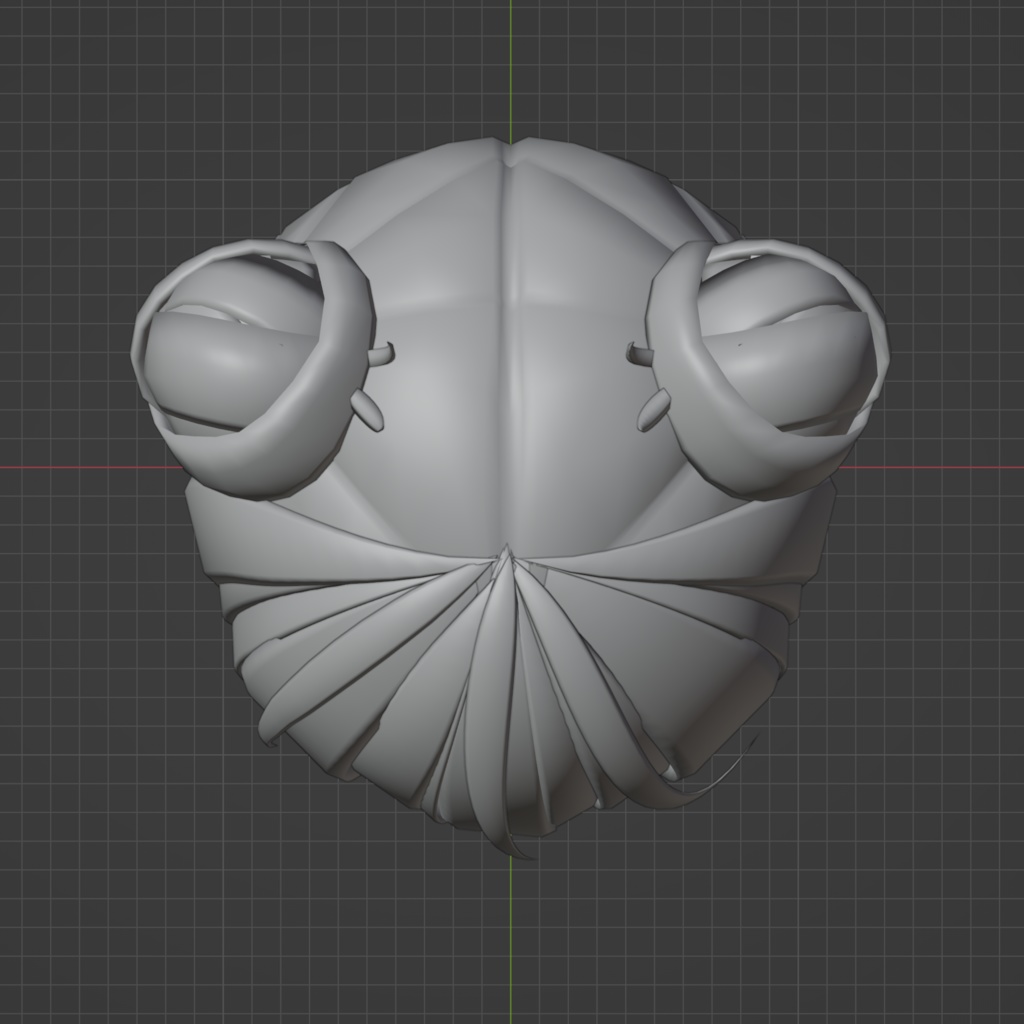 オリジナル3Dモデル『お団子ヘア』blendファイル