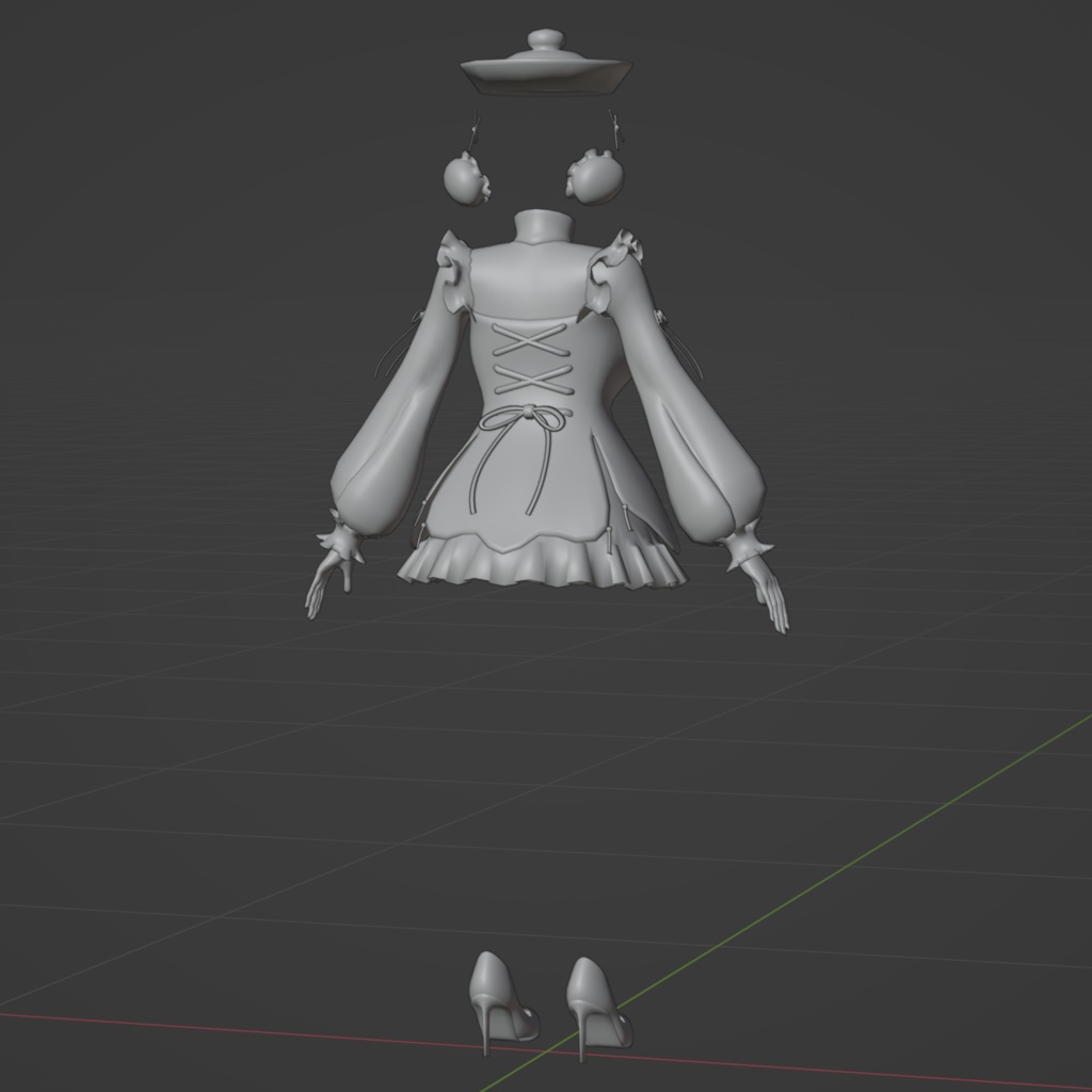 オリジナル3Dモデル『MINTのコスチューム』blendファイル