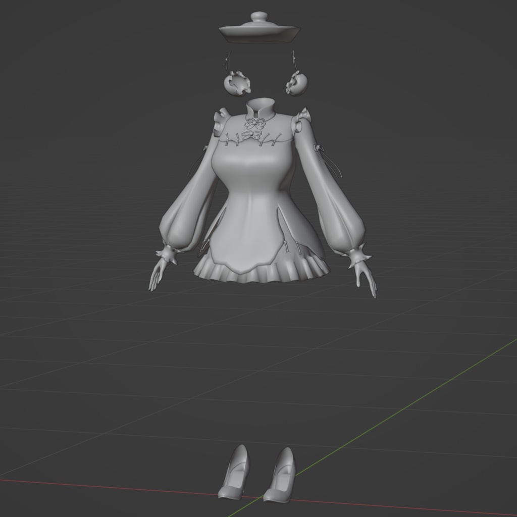 オリジナル3Dモデル『MINTのコスチューム』blendファイル