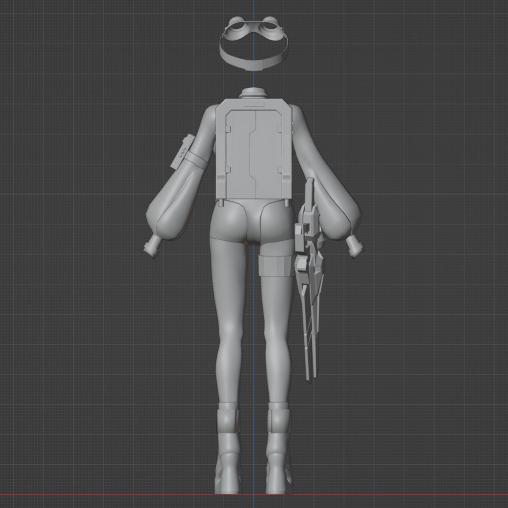 オリジナル3Dモデル『SHENのコスチューム』blendファイル