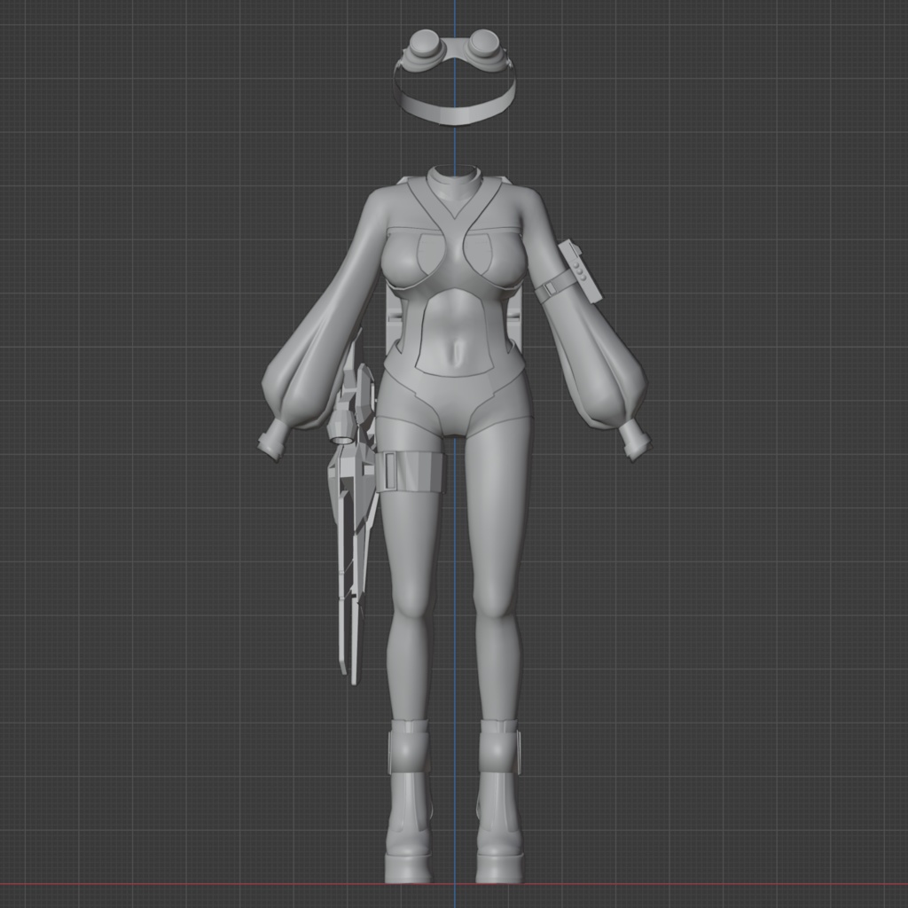 オリジナル3Dモデル『SHENのコスチューム』blendファイル