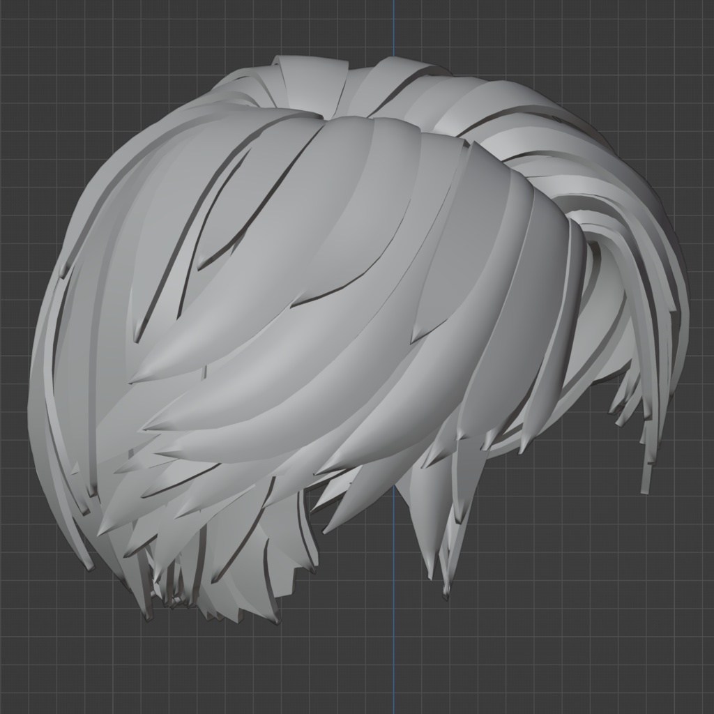 オリジナル3Dモデル『男性ヘア①』blendファイル